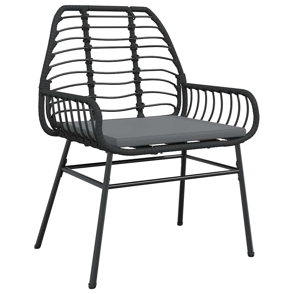 5-delige Tuinset met kussens poly rattan glas zwart is nu te koop bij PeponiXL, paradijselijk wonen!