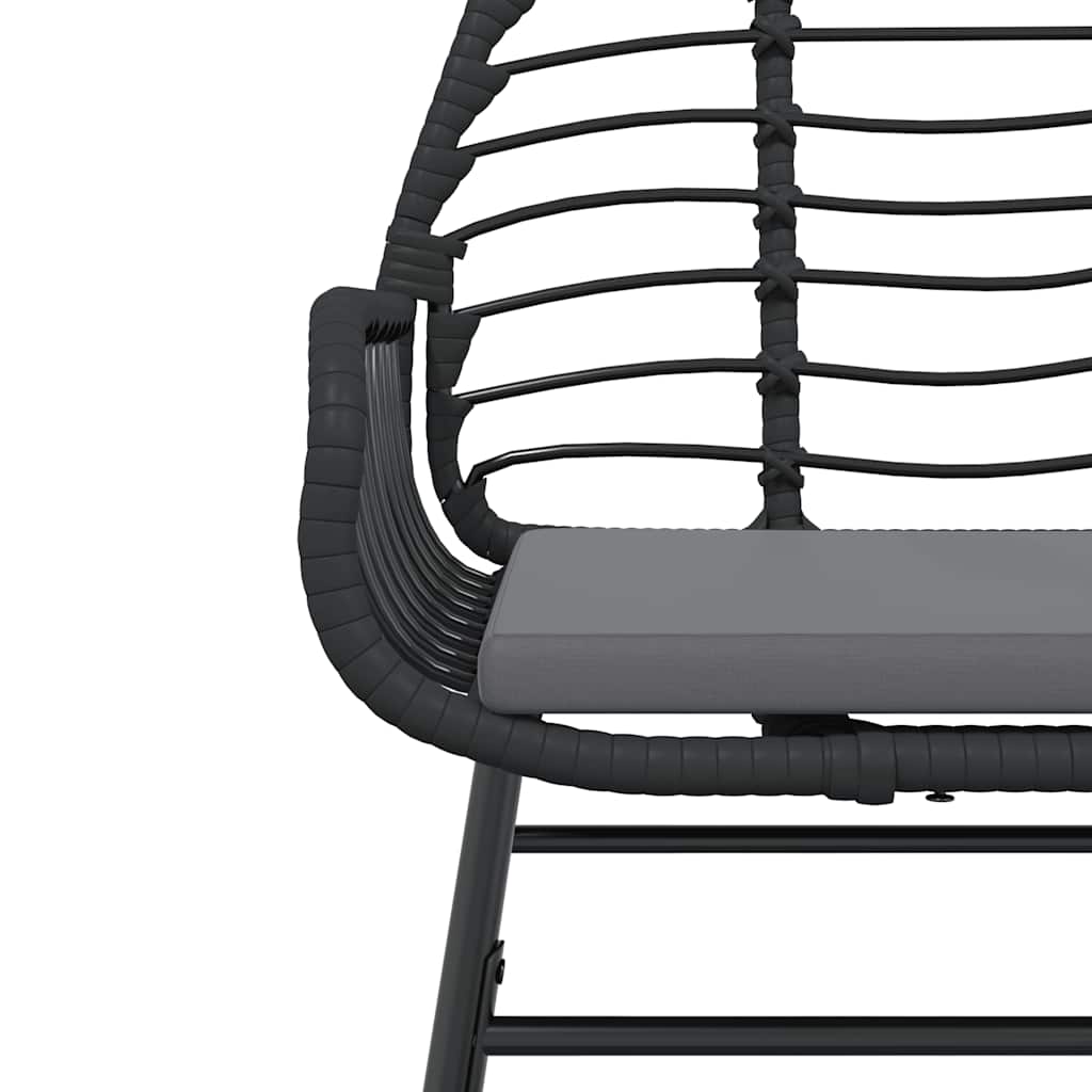 5-delige Tuinset met kussens poly rattan glas zwart is nu te koop bij PeponiXL, paradijselijk wonen!