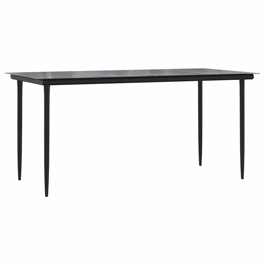 5-delige Tuinset met kussens poly rattan glas zwart is nu te koop bij PeponiXL, paradijselijk wonen!