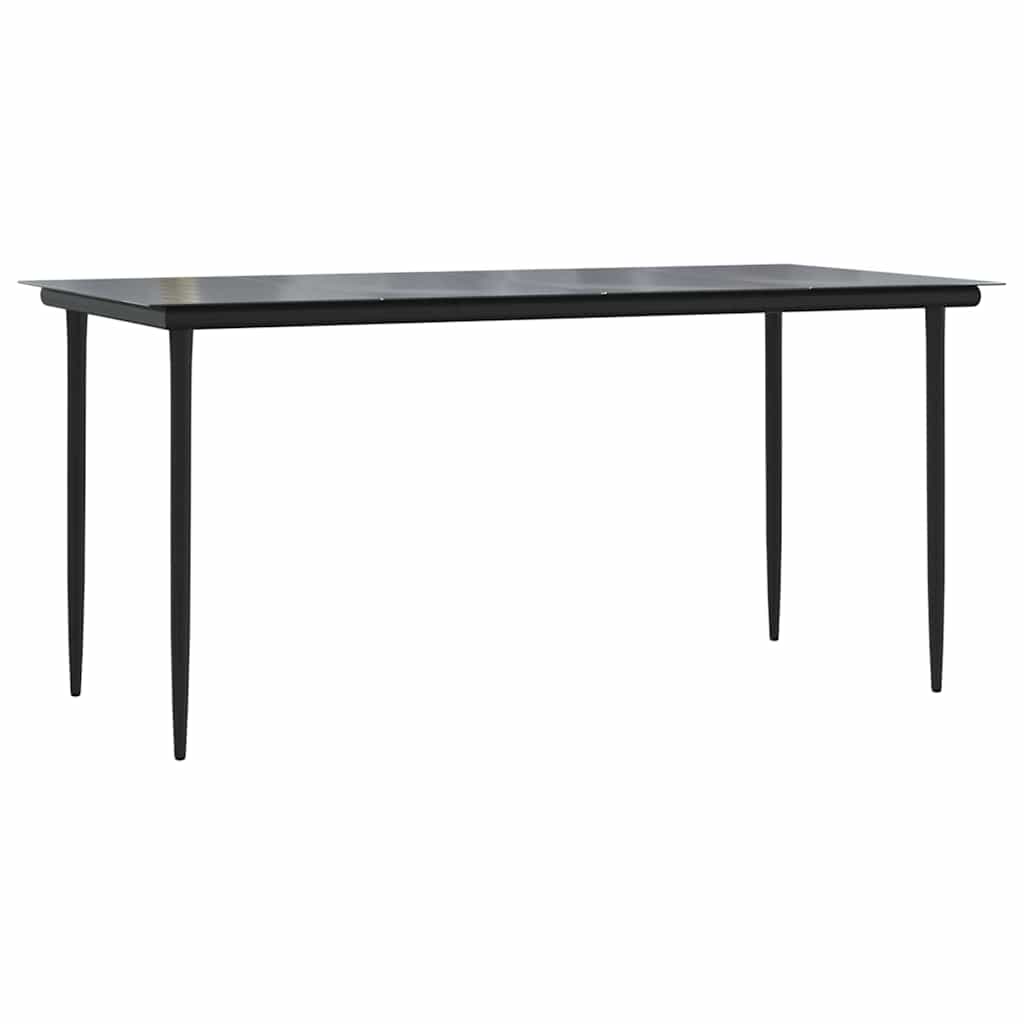7-delige Tuinset met kussens poly rattan glas zwart is nu te koop bij PeponiXL, paradijselijk wonen!
