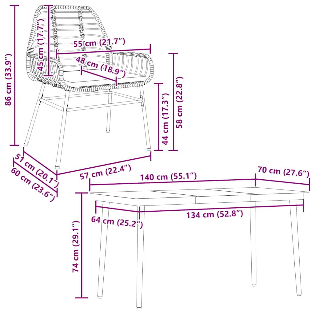 5-delige Tuinset met kussens poly rattan glas bruin is nu te koop bij PeponiXL, paradijselijk wonen!