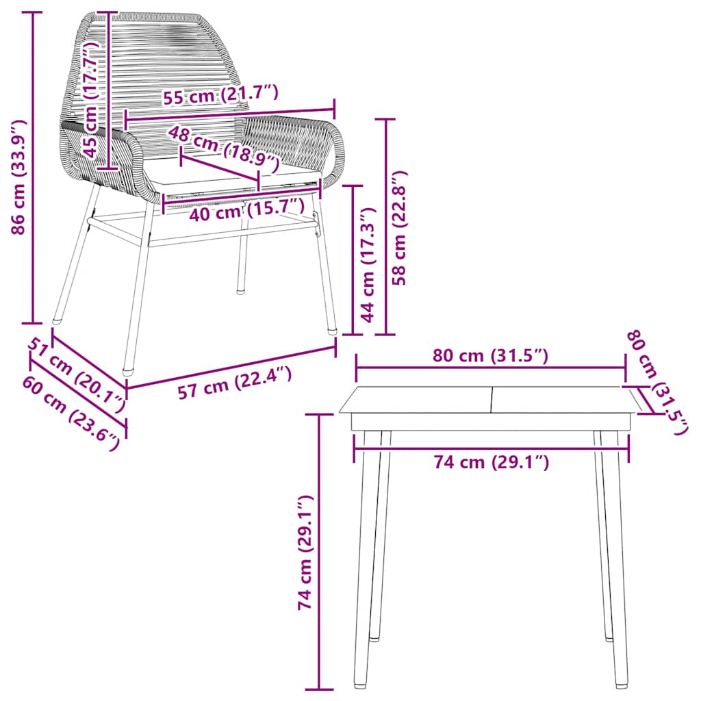3-delige Tuinset met kussens poly rattan glas zwart is nu te koop bij PeponiXL, paradijselijk wonen!