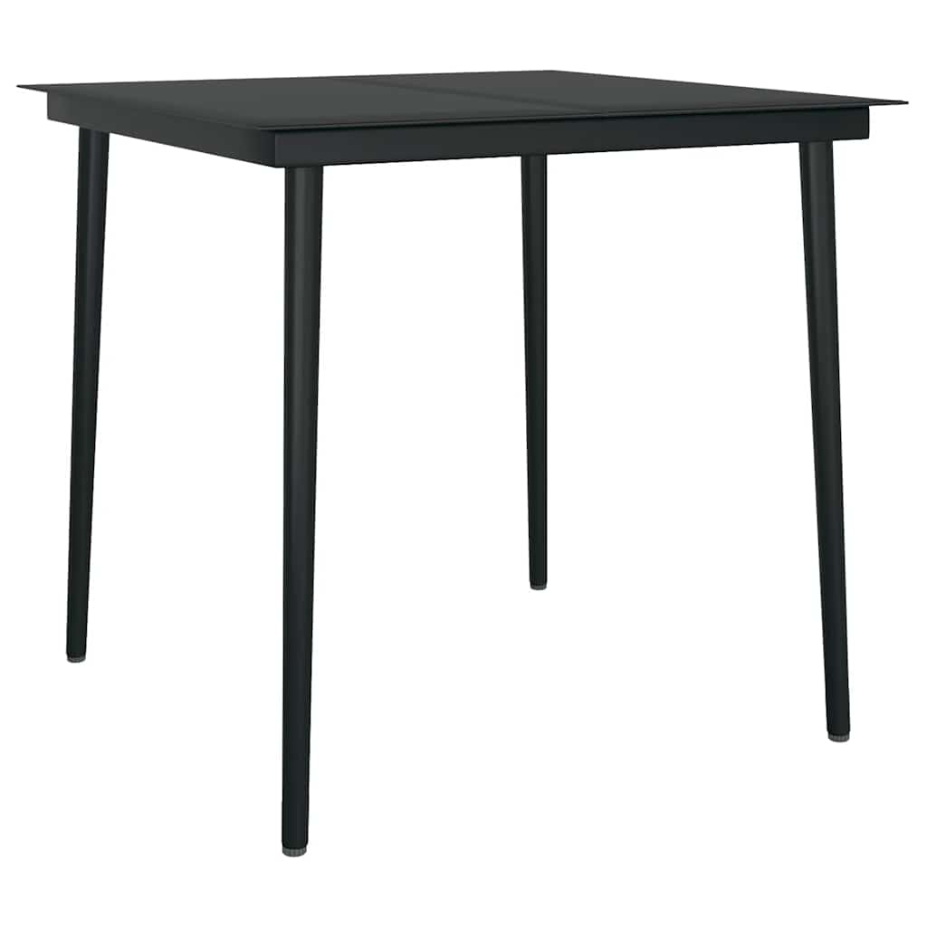 5-delige Tuinset met kussens poly rattan glas zwart is nu te koop bij PeponiXL, paradijselijk wonen!