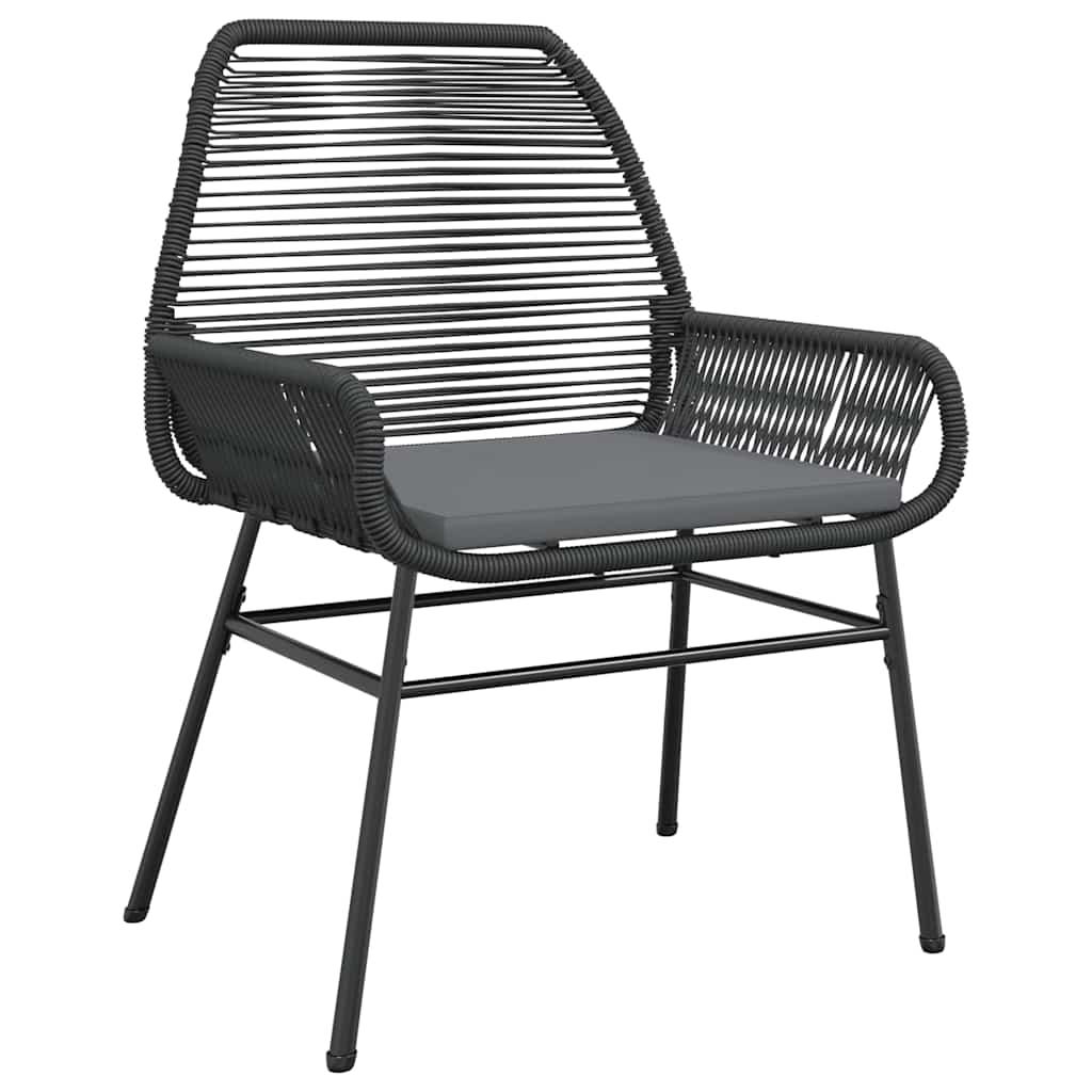 5-delige Tuinset met kussens poly rattan glas zwart is nu te koop bij PeponiXL, paradijselijk wonen!