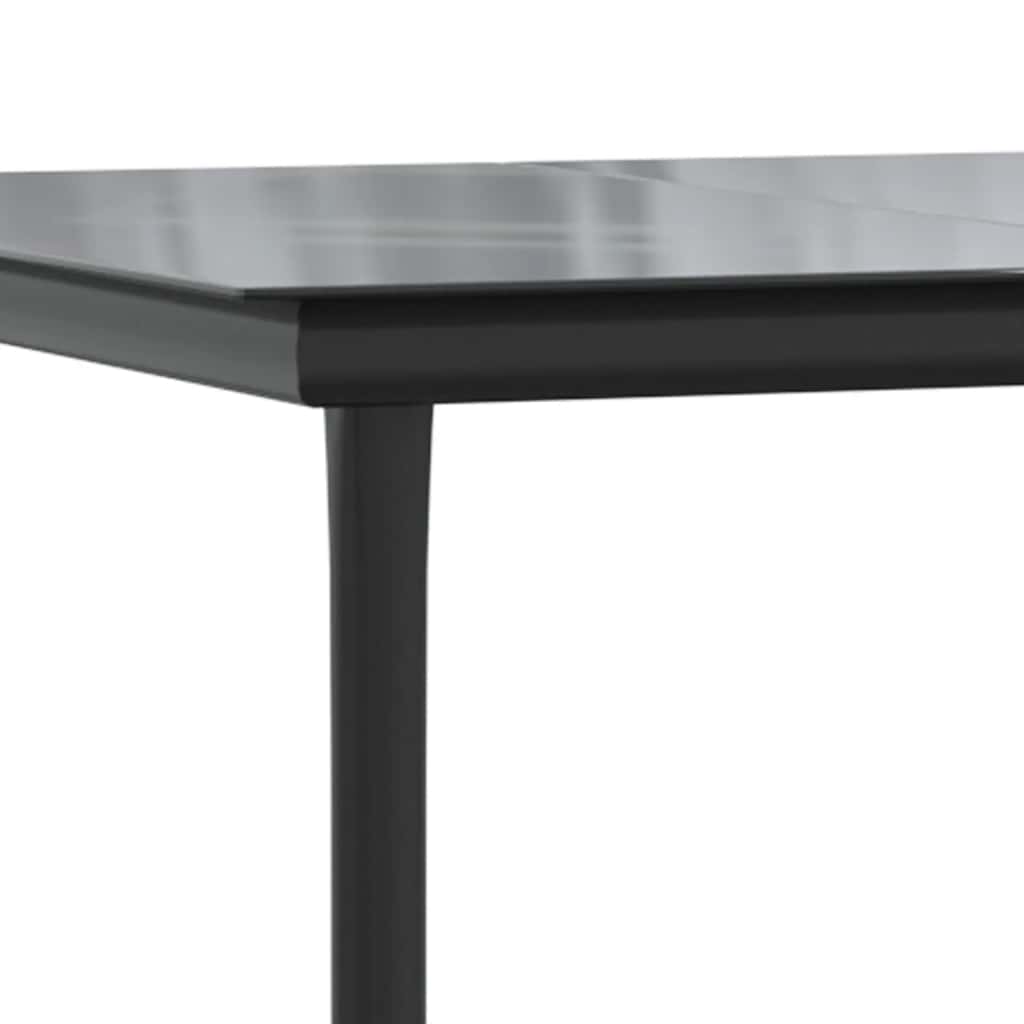 7-delige Tuinset met kussens poly rattan glas zwart is nu te koop bij PeponiXL, paradijselijk wonen!
