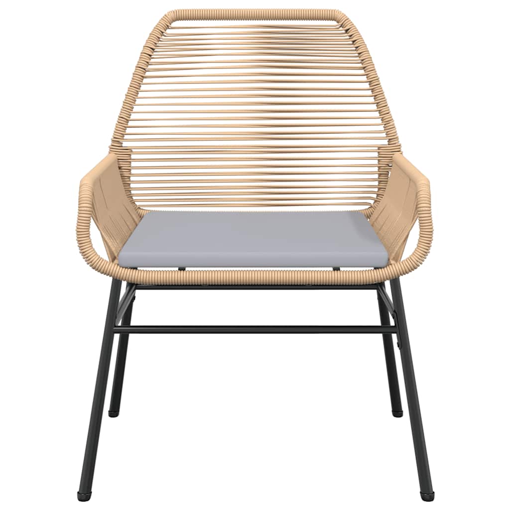 3-delige Tuinset met kussens poly rattan glas bruin is nu te koop bij PeponiXL, paradijselijk wonen!