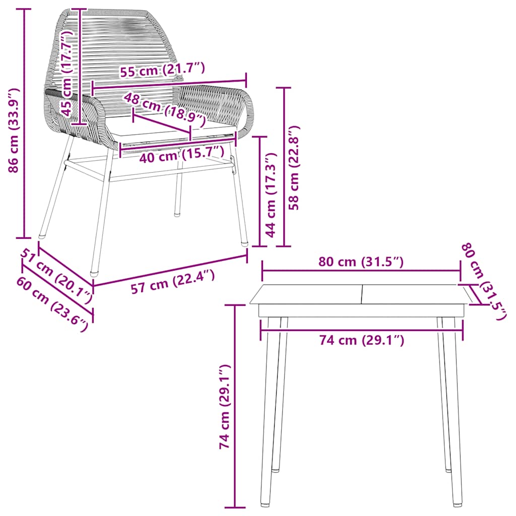 3-delige Tuinset met kussens poly rattan glas bruin is nu te koop bij PeponiXL, paradijselijk wonen!