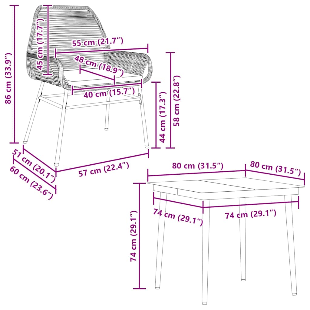5-delige Tuinset met kussens poly rattan glas bruin is nu te koop bij PeponiXL, paradijselijk wonen!