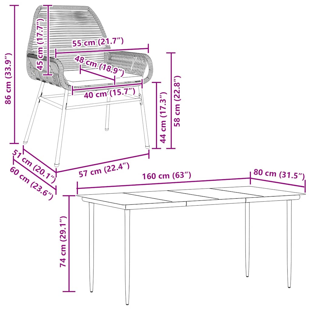 5-delige Tuinset met kussens poly rattan glas bruin is nu te koop bij PeponiXL, paradijselijk wonen!
