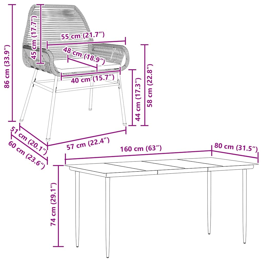 5-delige Tuinset met kussens poly rattan glas grijs is nu te koop bij PeponiXL, paradijselijk wonen!