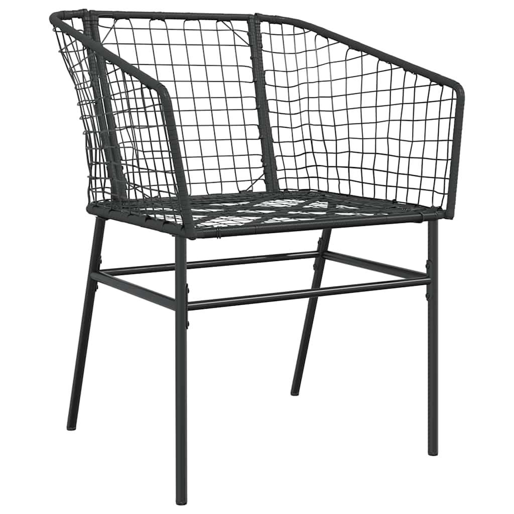 3-delige Tuinset poly rattan glas zwart is nu te koop bij PeponiXL, paradijselijk wonen!