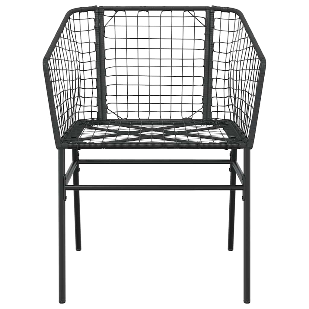 3-delige Tuinset poly rattan glas zwart is nu te koop bij PeponiXL, paradijselijk wonen!