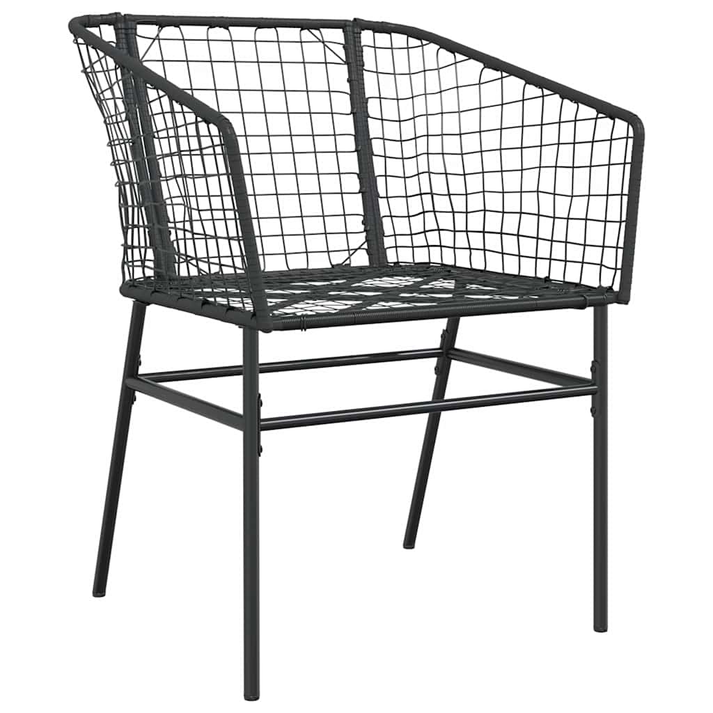 5-delige Tuinset poly rattan glas zwart is nu te koop bij PeponiXL, paradijselijk wonen!