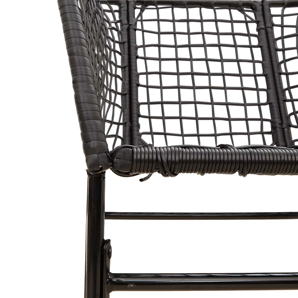 5-delige Tuinset poly rattan glas zwart is nu te koop bij PeponiXL, paradijselijk wonen!