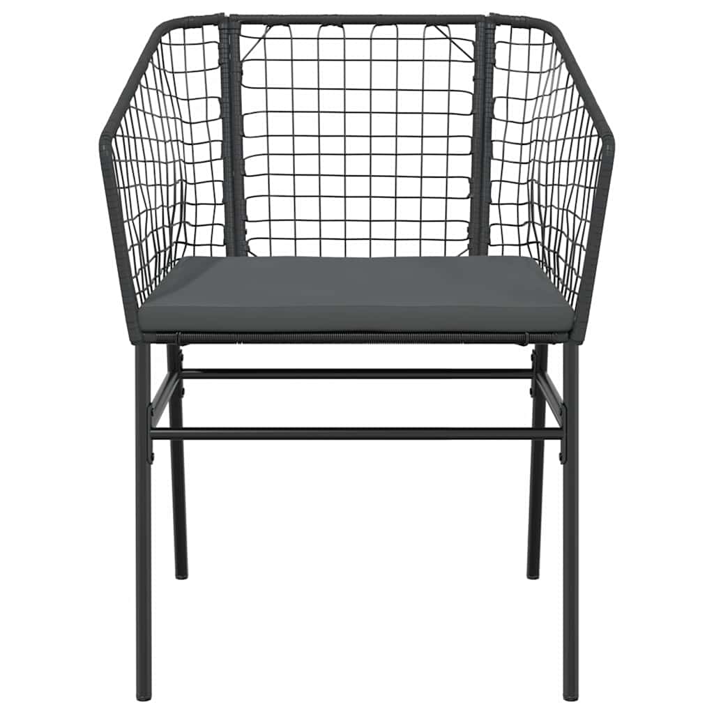5-delige Tuinset met kussens poly rattan glas zwart is nu te koop bij PeponiXL, paradijselijk wonen!