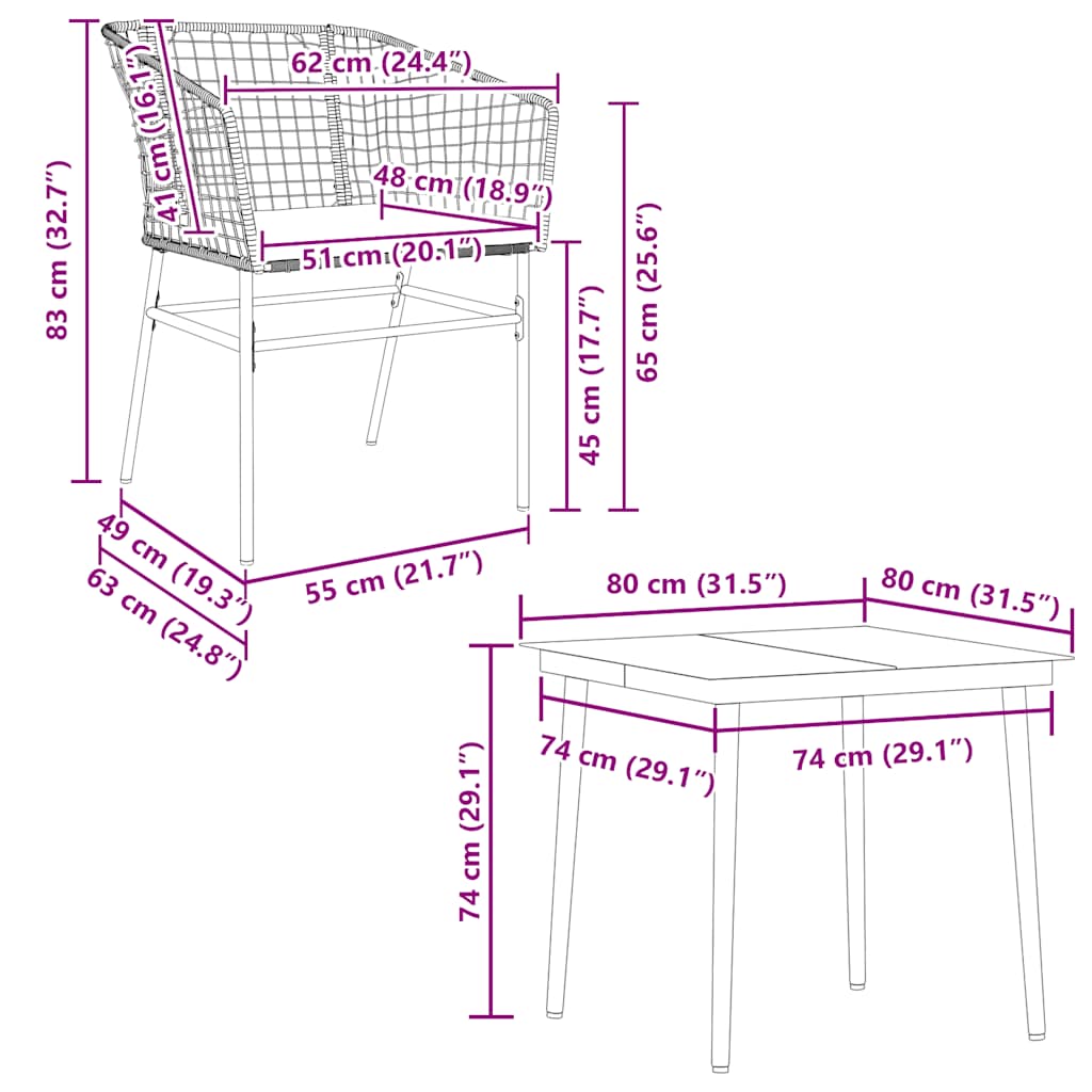 5-delige Tuinset met kussens poly rattan glas zwart is nu te koop bij PeponiXL, paradijselijk wonen!