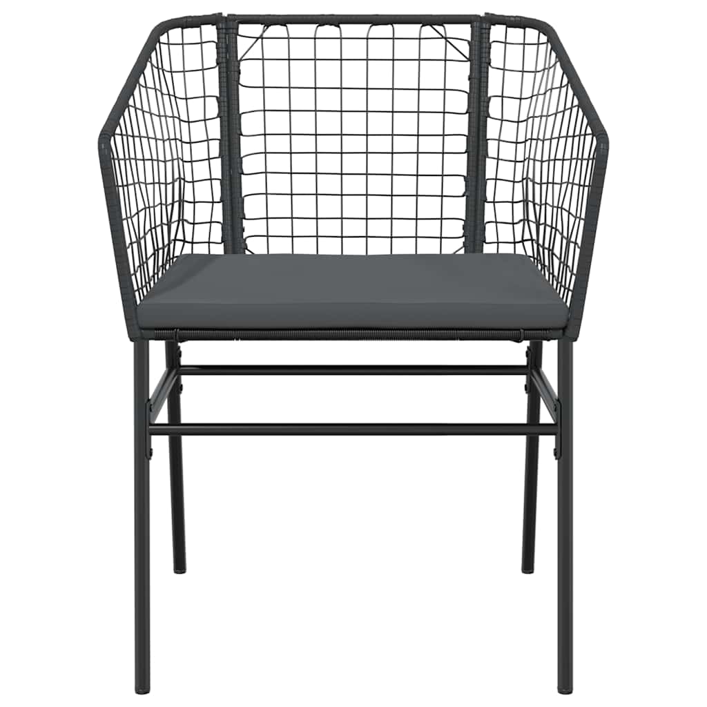 5-delige Tuinset met kussens poly rattan glas zwart is nu te koop bij PeponiXL, paradijselijk wonen!