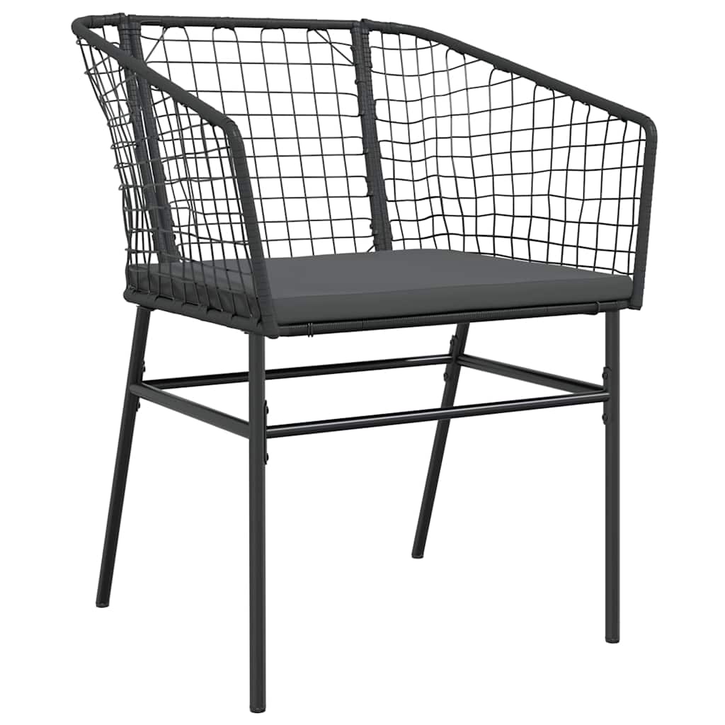 7-delige Tuinset met kussens poly rattan glas zwart is nu te koop bij PeponiXL, paradijselijk wonen!