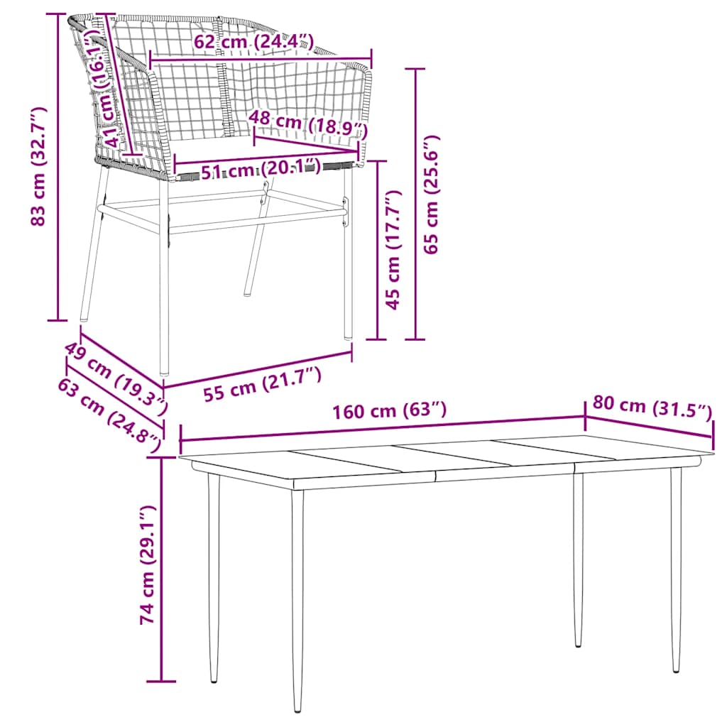 7-delige Tuinset met kussens poly rattan glas bruin is nu te koop bij PeponiXL, paradijselijk wonen!