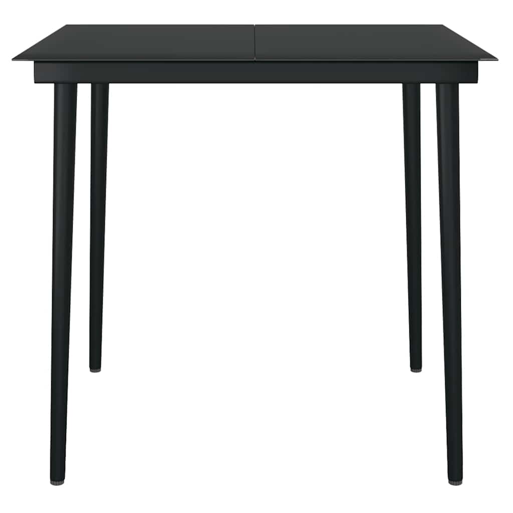 5-delige Tuinset met kussens poly rattan glas zwart is nu te koop bij PeponiXL, paradijselijk wonen!