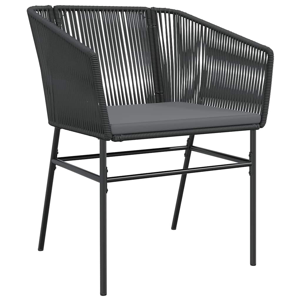 5-delige Tuinset met kussens poly rattan glas zwart is nu te koop bij PeponiXL, paradijselijk wonen!