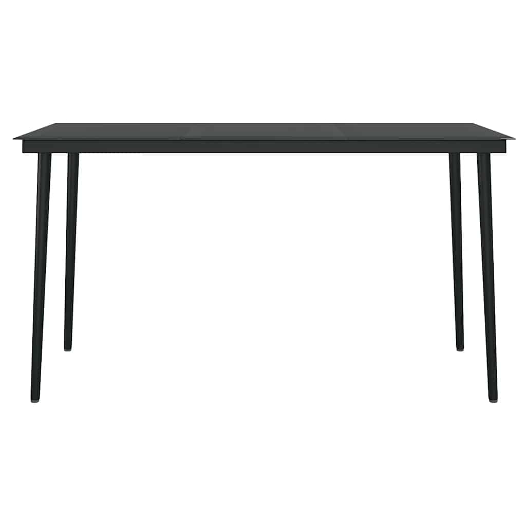 5-delige Tuinset met kussens poly rattan glas zwart is nu te koop bij PeponiXL, paradijselijk wonen!