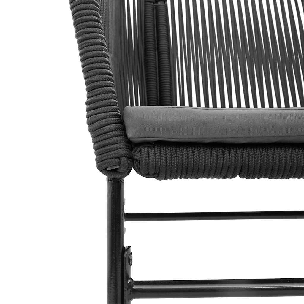5-delige Tuinset met kussens poly rattan glas zwart is nu te koop bij PeponiXL, paradijselijk wonen!