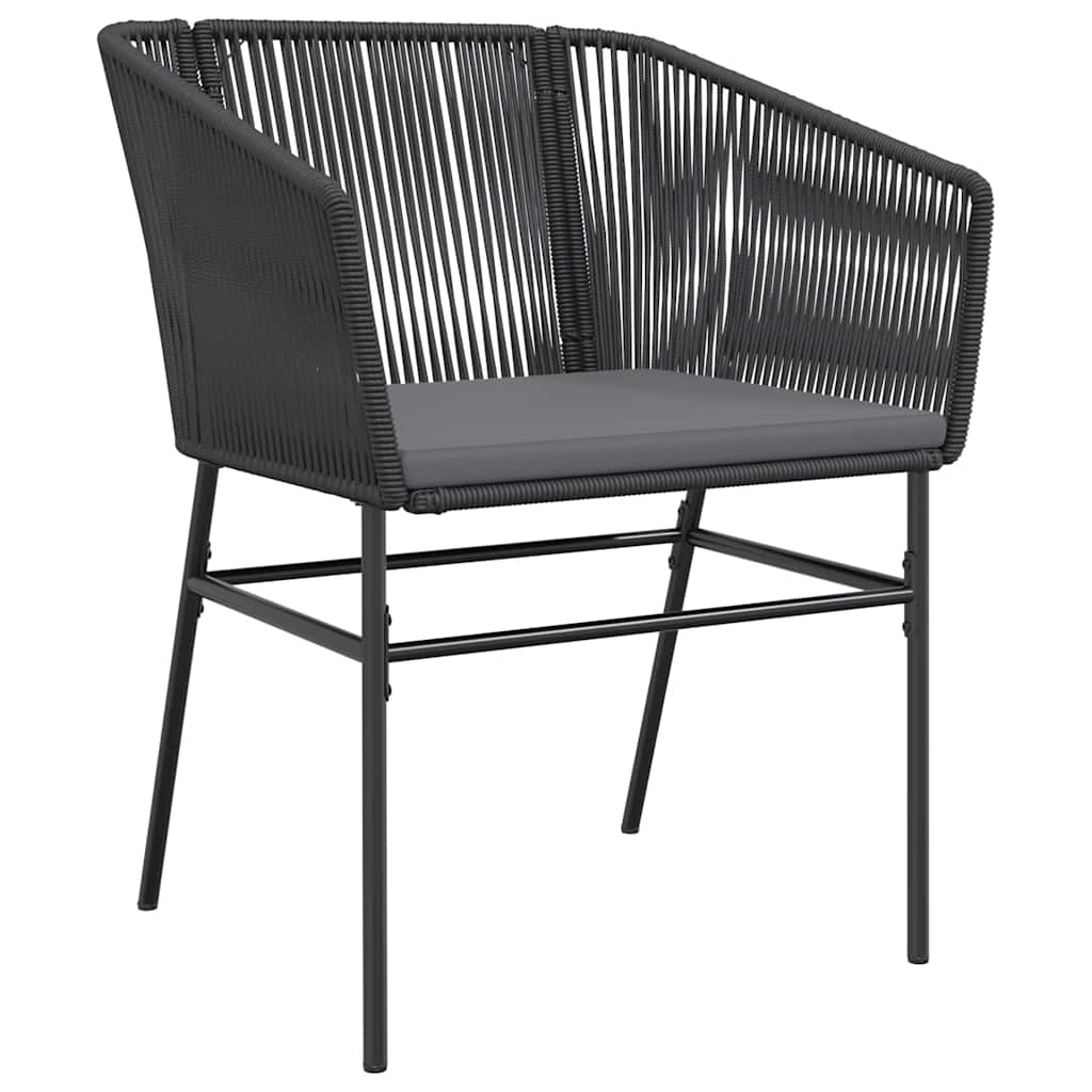 5-delige Tuinset met kussens poly rattan glas zwart is nu te koop bij PeponiXL, paradijselijk wonen!