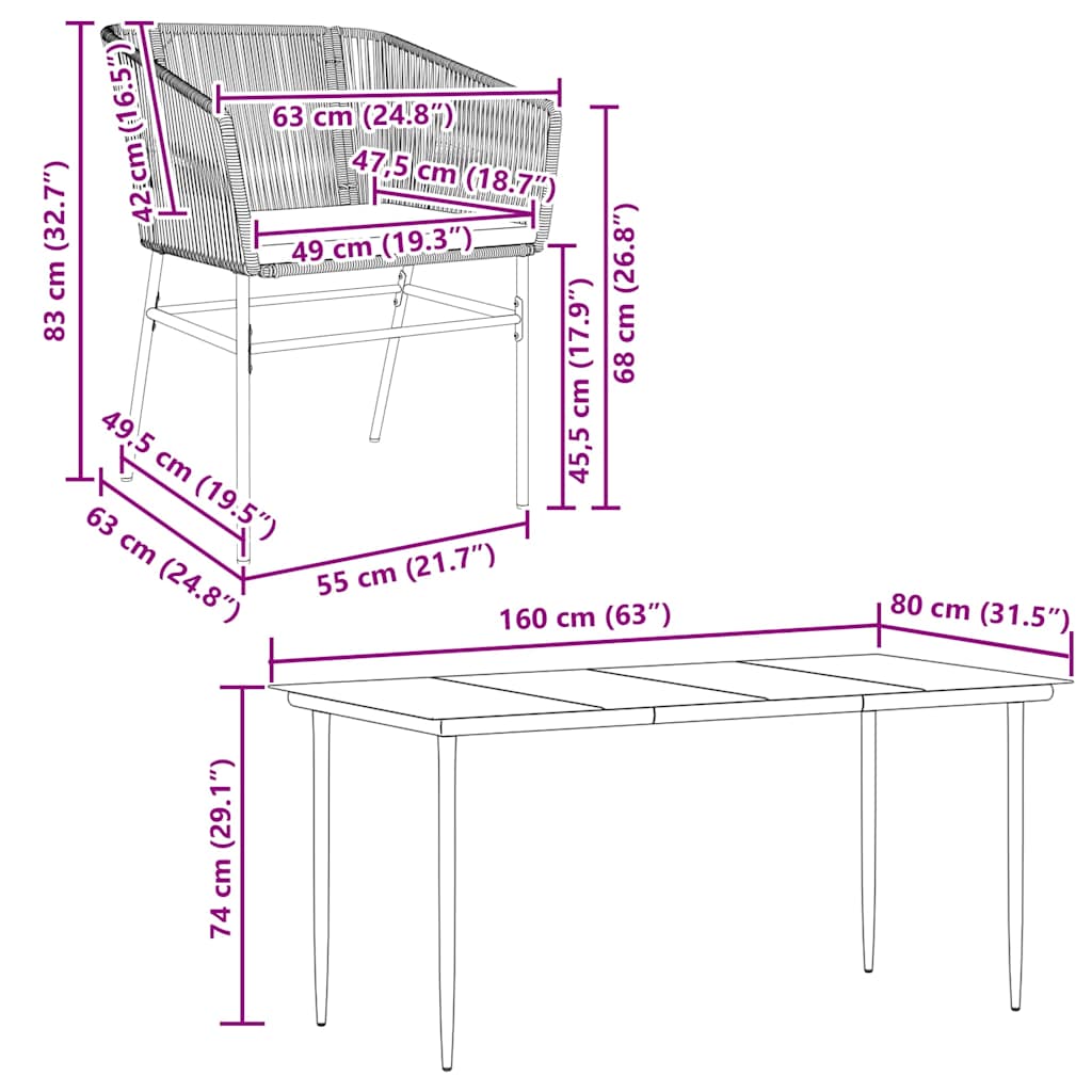 5-delige Tuinset met kussens poly rattan glas zwart is nu te koop bij PeponiXL, paradijselijk wonen!
