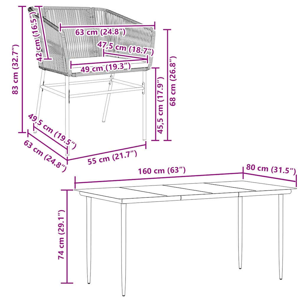 5-delige Tuinset met kussens poly rattan glas bruin is nu te koop bij PeponiXL, paradijselijk wonen!