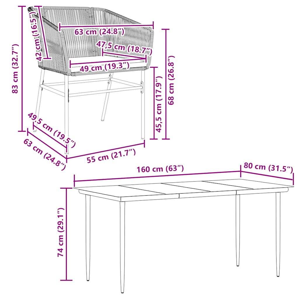 5-delige Tuinset met kussens poly rattan glas grijs is nu te koop bij PeponiXL, paradijselijk wonen!