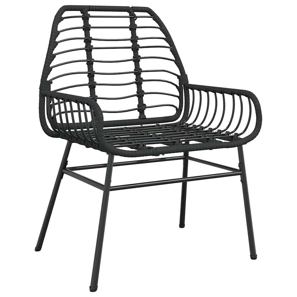 3-delige Tuinset poly rattan glas zwart is nu te koop bij PeponiXL, paradijselijk wonen!