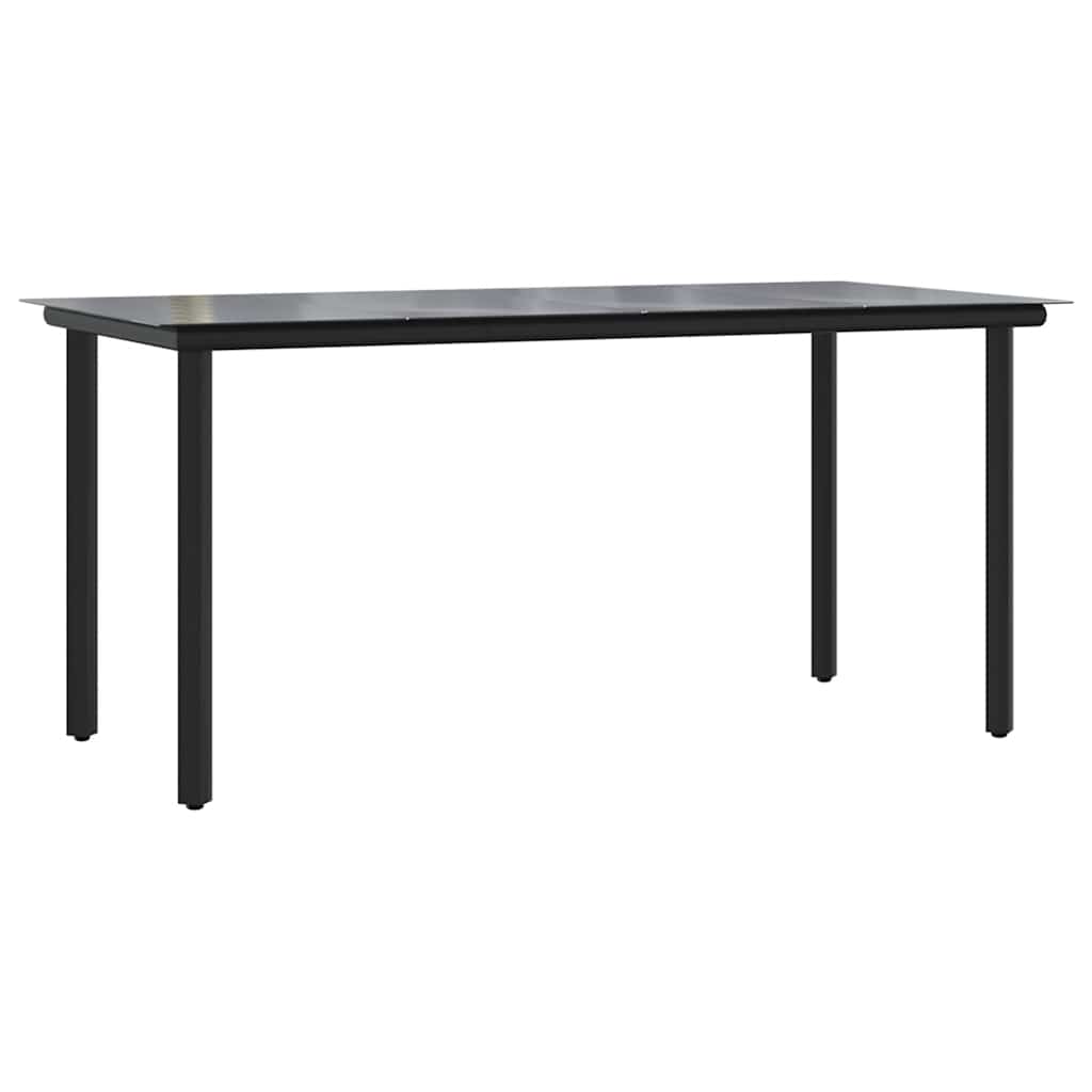 5-delige Tuinset poly rattan glas zwart is nu te koop bij PeponiXL, paradijselijk wonen!