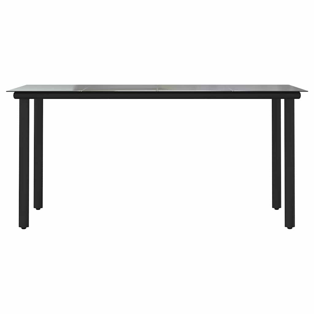 5-delige Tuinset poly rattan glas zwart is nu te koop bij PeponiXL, paradijselijk wonen!