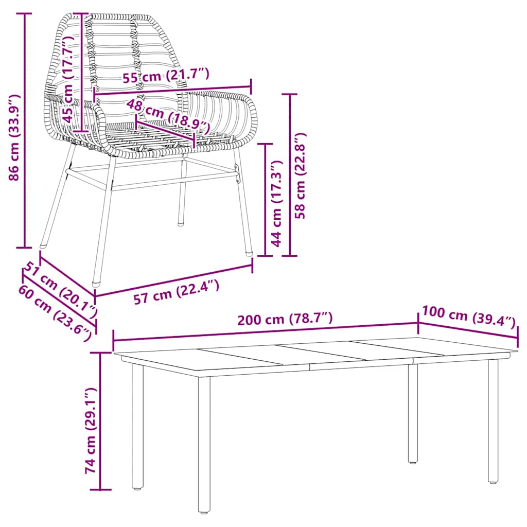 7-delige Tuinset poly rattan glas zwart is nu te koop bij PeponiXL, paradijselijk wonen!