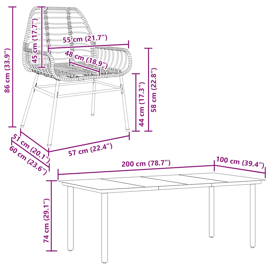 9-delige Tuinset poly rattan glas zwart is nu te koop bij PeponiXL, paradijselijk wonen!