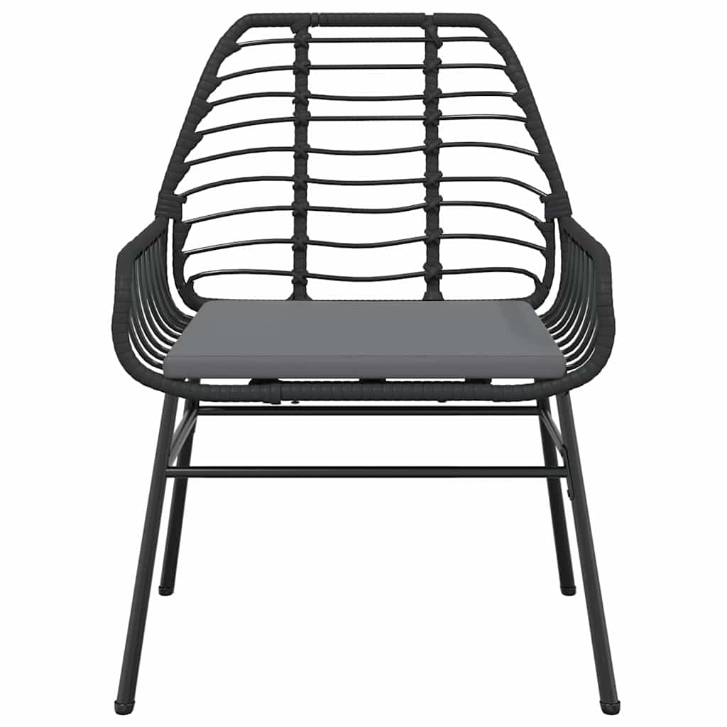 3-delige Tuinset met kussens poly rattan glas zwart is nu te koop bij PeponiXL, paradijselijk wonen!