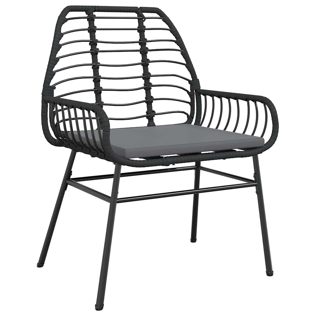 5-delige Tuinset met kussens poly rattan glas zwart is nu te koop bij PeponiXL, paradijselijk wonen!