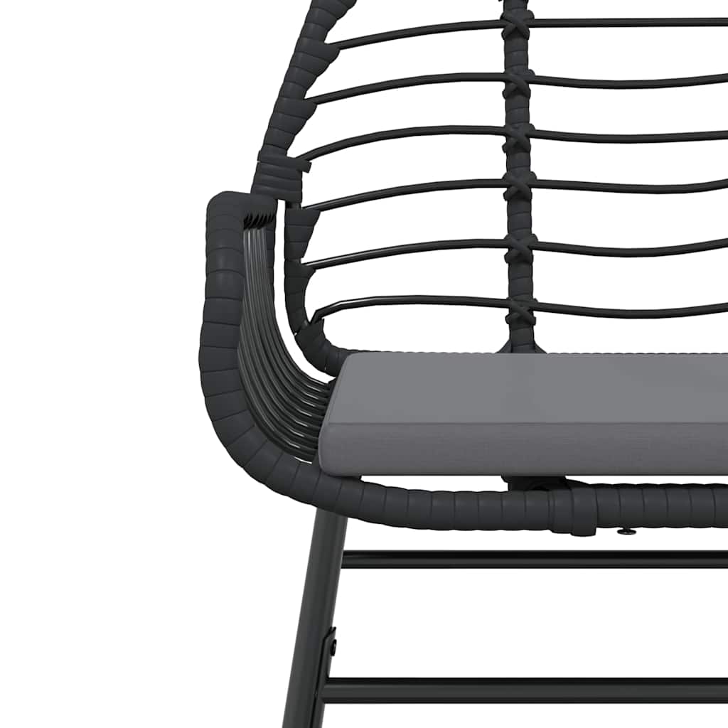 9-delige Tuinset met kussens poly rattan glas zwart is nu te koop bij PeponiXL, paradijselijk wonen!