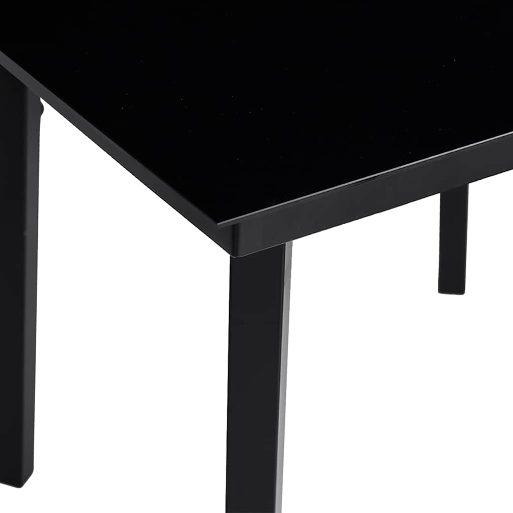 5-delige Tuinset met kussens poly rattan glas zwart is nu te koop bij PeponiXL, paradijselijk wonen!