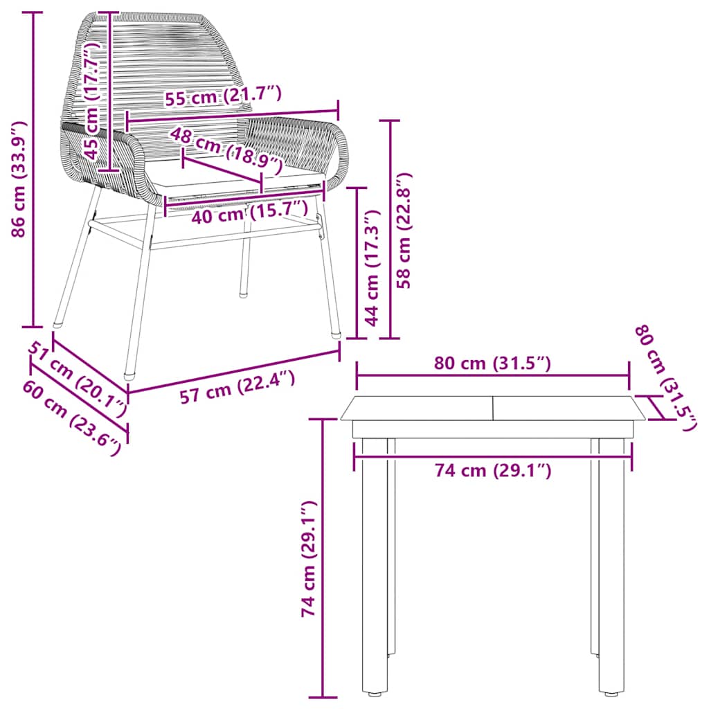 3-delige Tuinset met kussens poly rattan glas bruin is nu te koop bij PeponiXL, paradijselijk wonen!