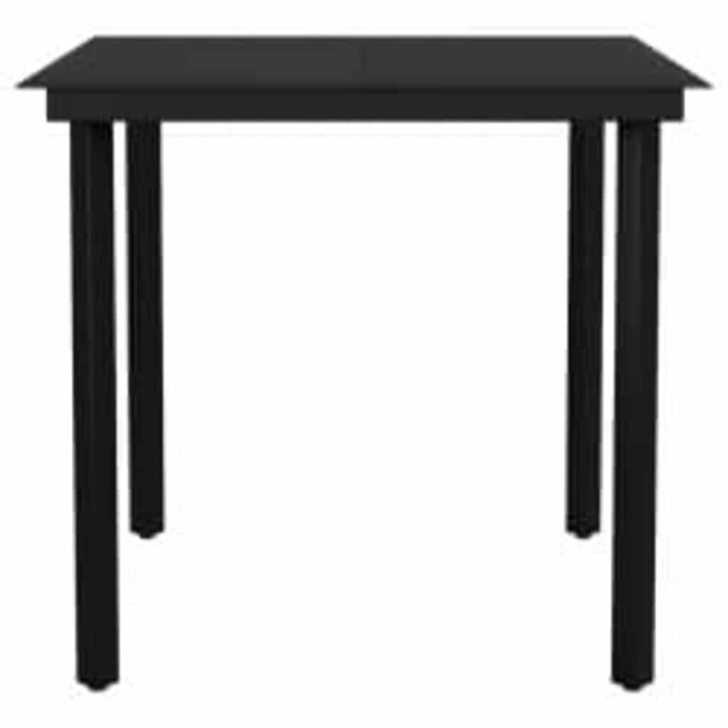 3-delige Tuinset met kussens poly rattan glas zwart is nu te koop bij PeponiXL, paradijselijk wonen!