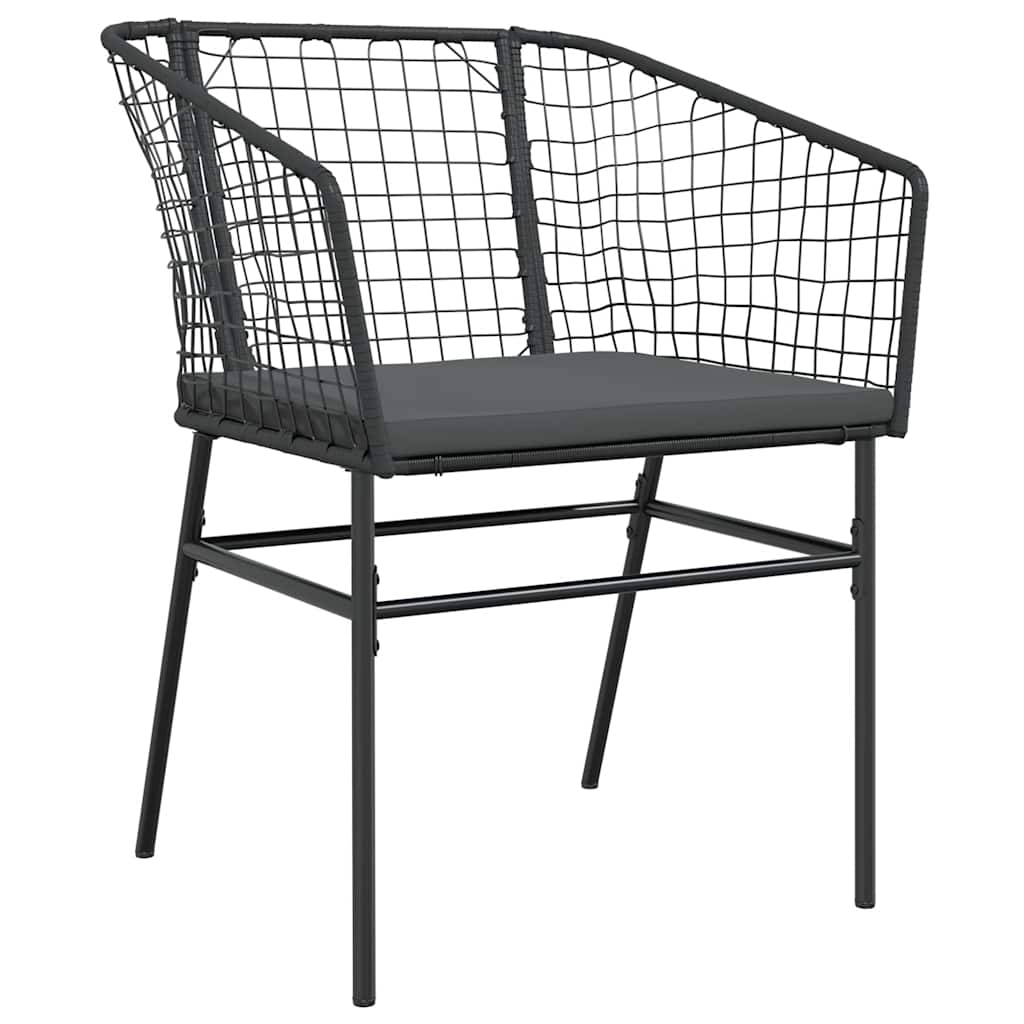 5-delige Tuinset met kussens poly rattan glas zwart is nu te koop bij PeponiXL, paradijselijk wonen!