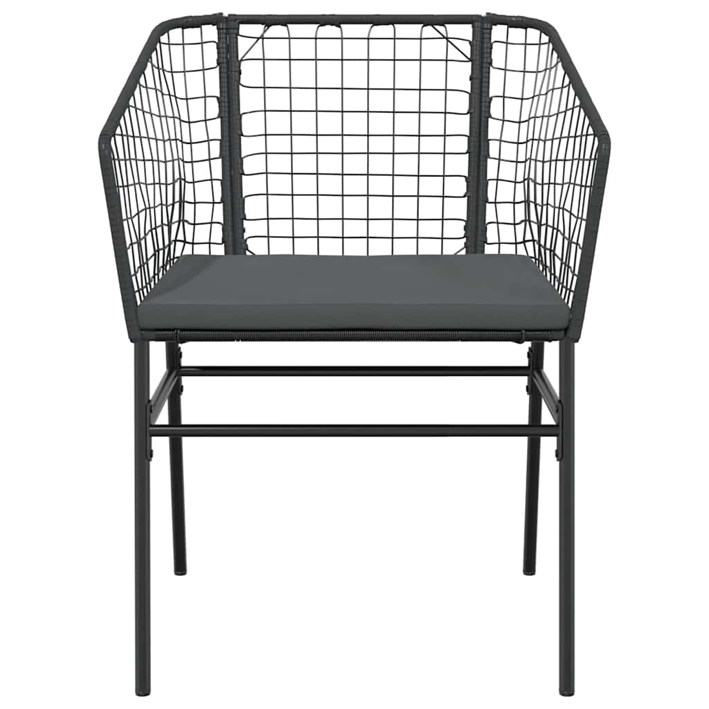 5-delige Tuinset met kussens poly rattan glas zwart is nu te koop bij PeponiXL, paradijselijk wonen!