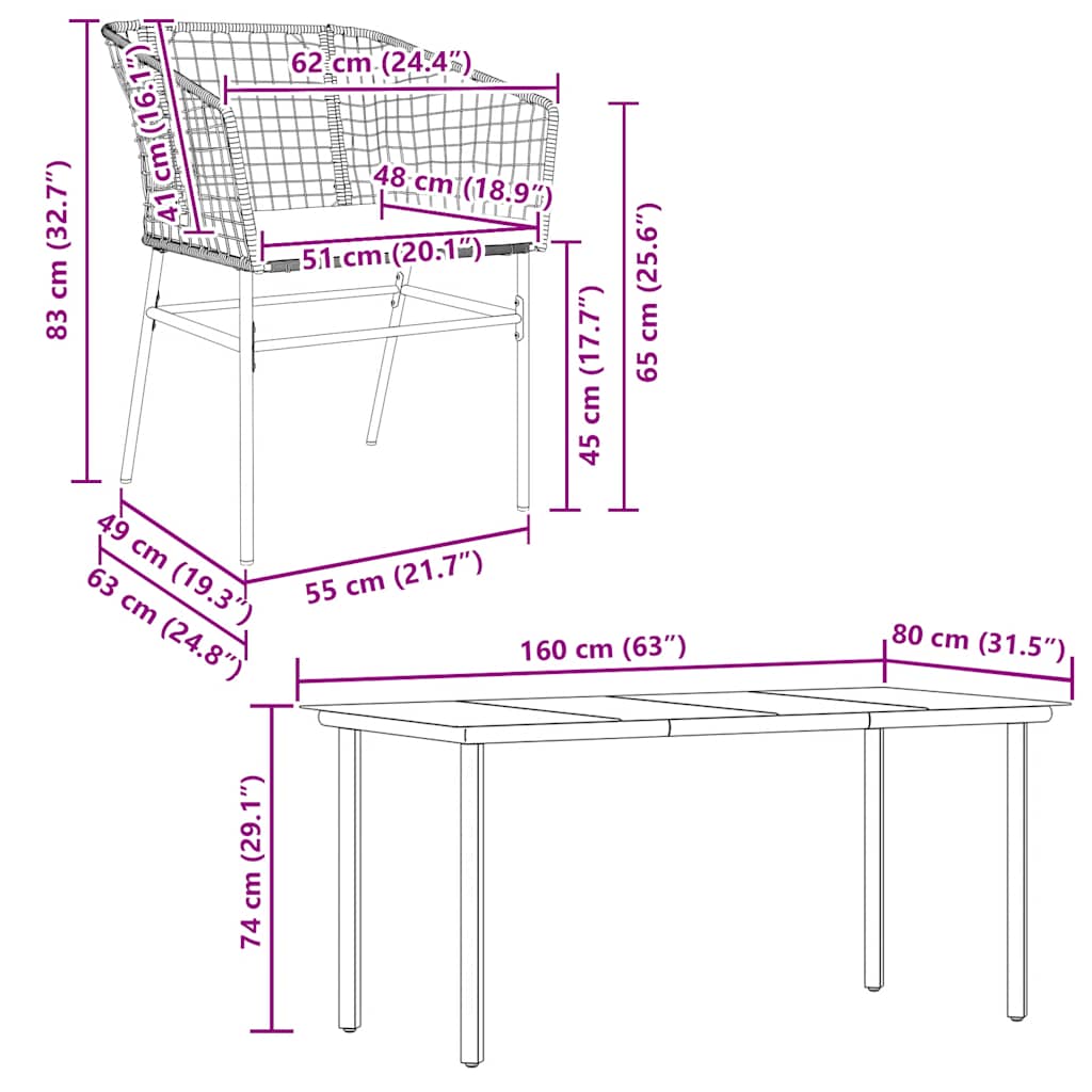 7-delige Tuinset met kussens poly rattan glas zwart is nu te koop bij PeponiXL, paradijselijk wonen!