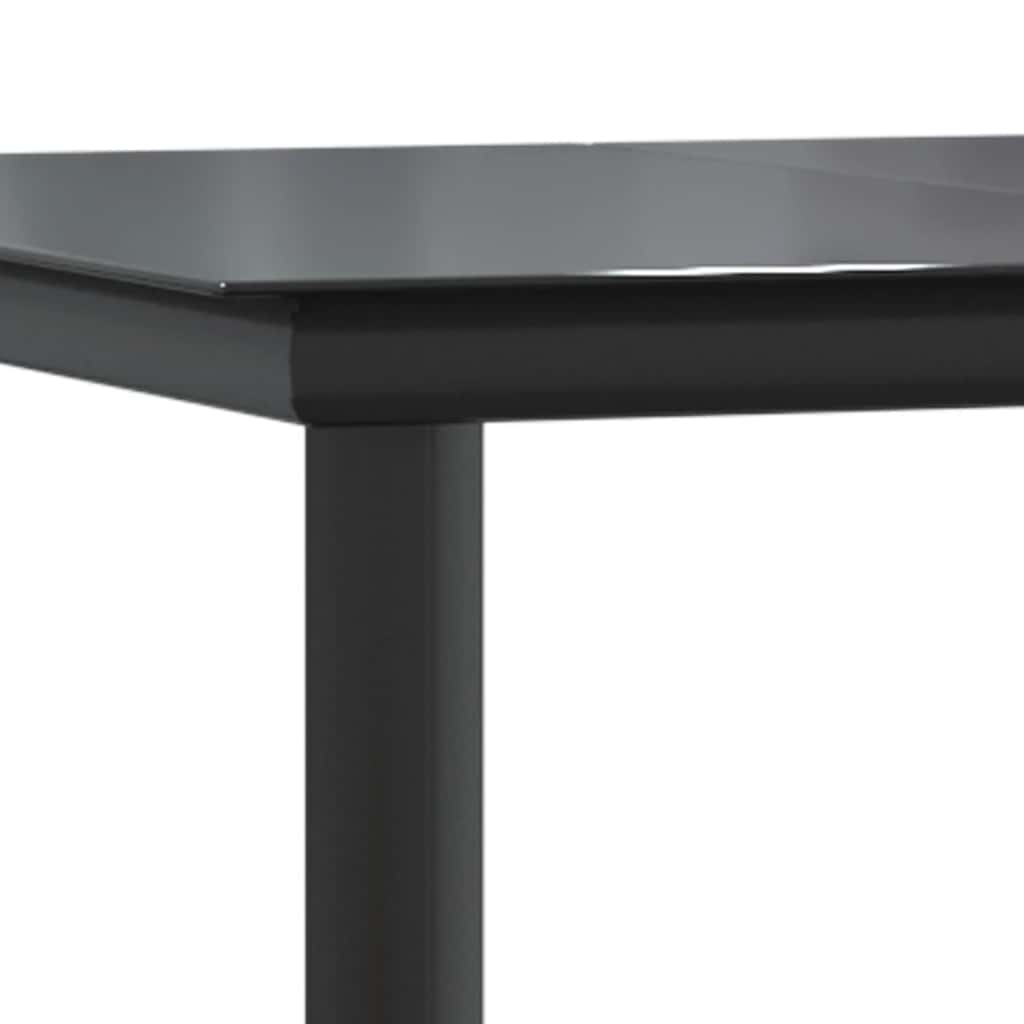 9-delige Tuinset met kussens poly rattan glas zwart is nu te koop bij PeponiXL, paradijselijk wonen!