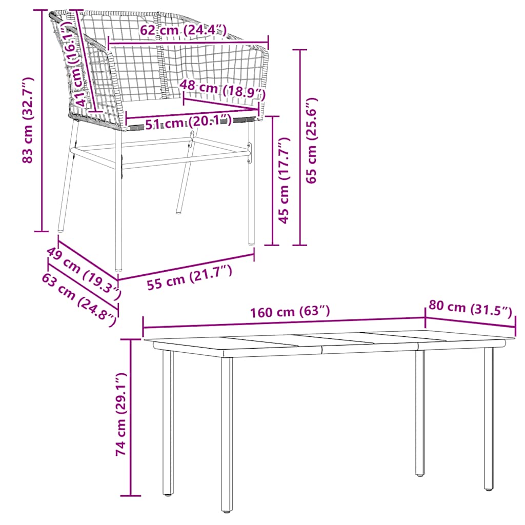 7-delige Tuinset met kussens poly rattan glas bruin is nu te koop bij PeponiXL, paradijselijk wonen!