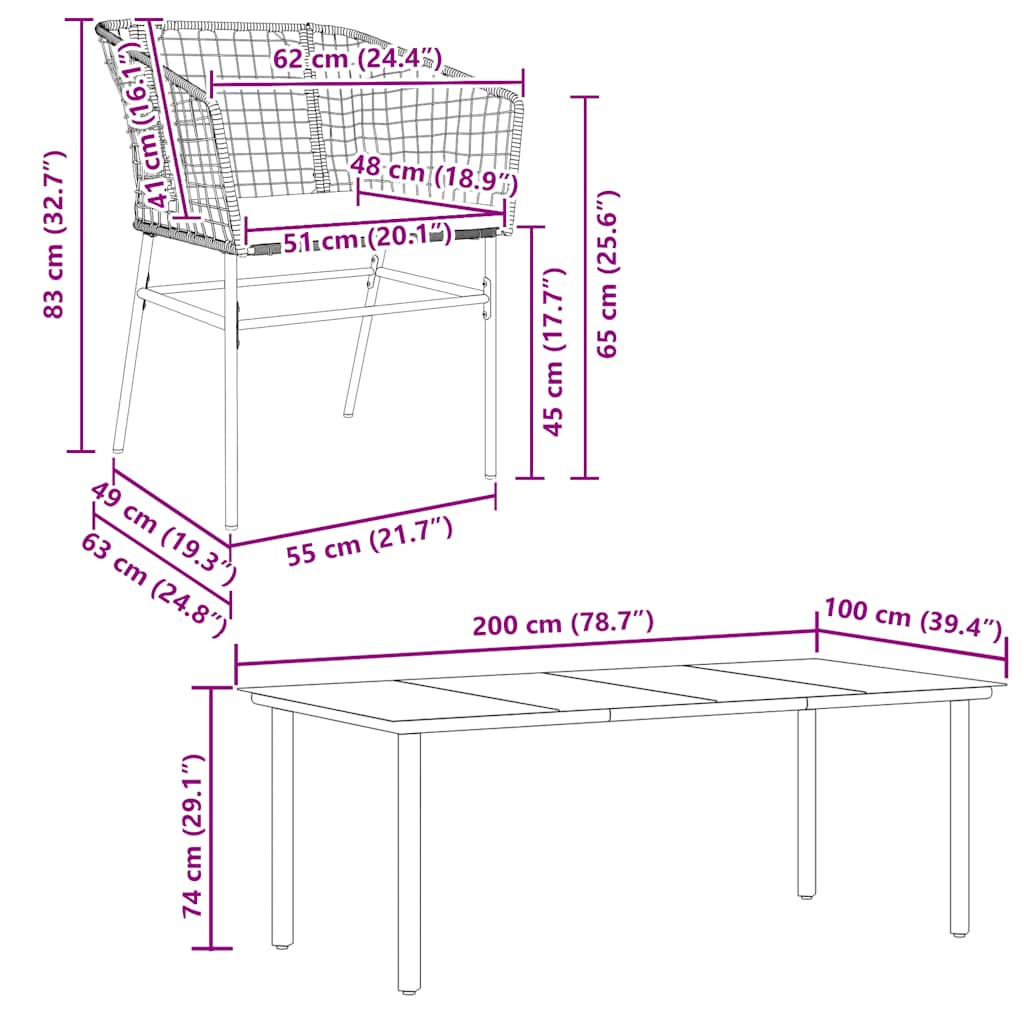 7-delige Tuinset met kussens poly rattan glas bruin is nu te koop bij PeponiXL, paradijselijk wonen!