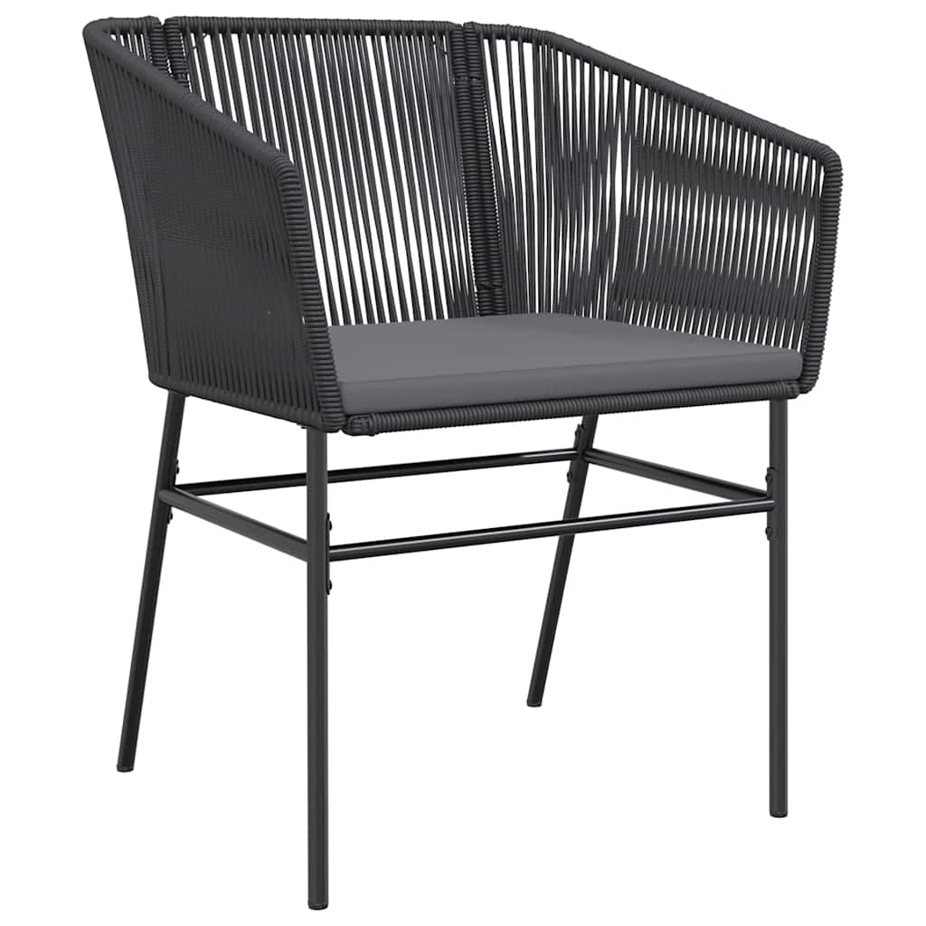 5-delige Tuinset met kussens poly rattan glas zwart is nu te koop bij PeponiXL, paradijselijk wonen!