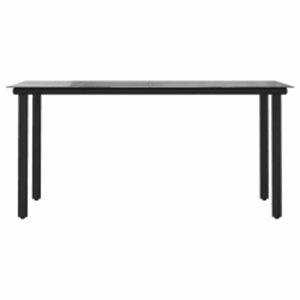 5-delige Tuinset met kussens poly rattan glas zwart is nu te koop bij PeponiXL, paradijselijk wonen!